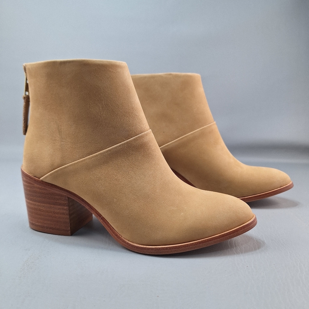 Nisolo Leather Dari Ankle Boots Wheat 7.5
